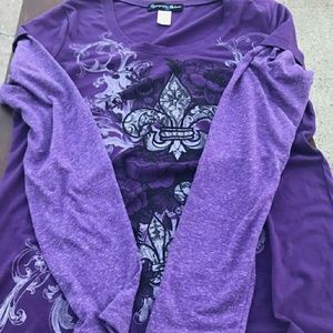 purple long sleeve